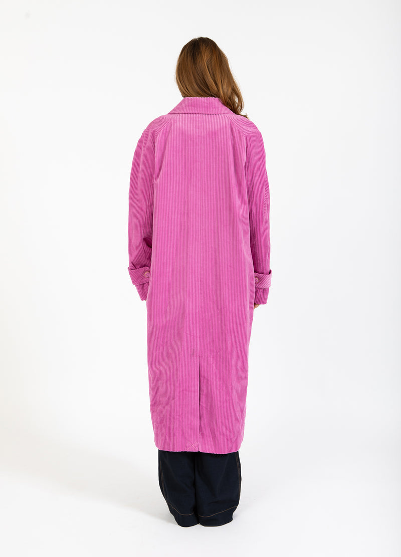 Coster Copenhagen CORDUROY COAT Outerwear Deep rose - 651