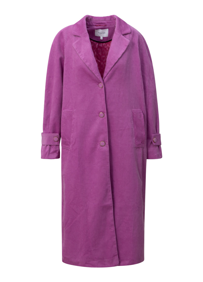 Coster Copenhagen CORDUROY COAT Outerwear Deep rose - 651