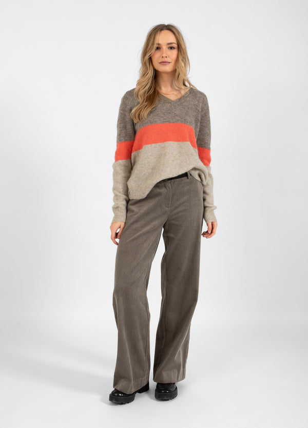 Coster Copenhagen CORDUROY PANTS - PETRA FIT Pants Warm grey - 197