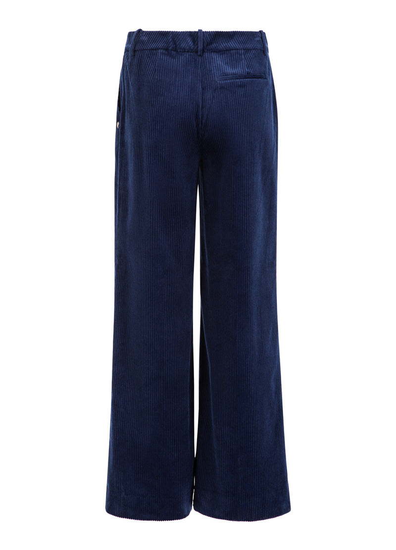 Coster Copenhagen CORDUROY PANTS - PETRA FIT Pants Eclipse blue -555