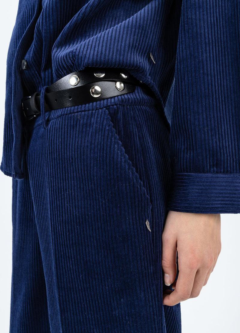 Coster Copenhagen CORDUROY PANTS - PETRA FIT Pants Eclipse blue -555