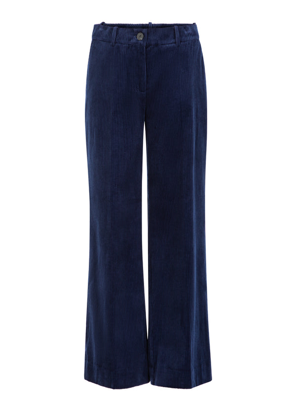 Coster Copenhagen CORDUROY PANTS - PETRA FIT Pants Eclipse blue -555