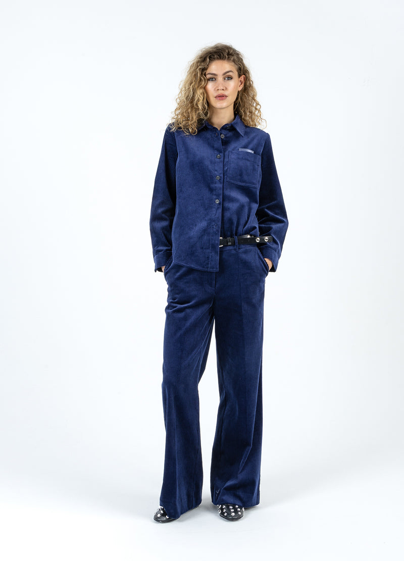 Coster Copenhagen CORDUROY SHIRT Shirt/Blouse Eclipse blue - 555