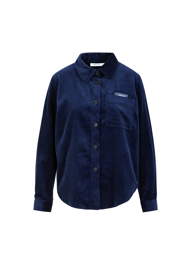 Coster Copenhagen CORDUROY SHIRT Shirt/Blouse Eclipse blue - 555