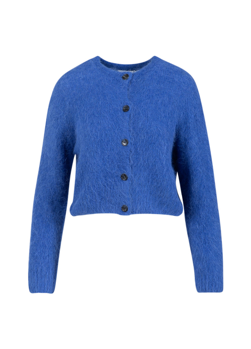 Coster Copenhagen CROPPED KNIT CARDIGAN Knitwear Rich blue - 583