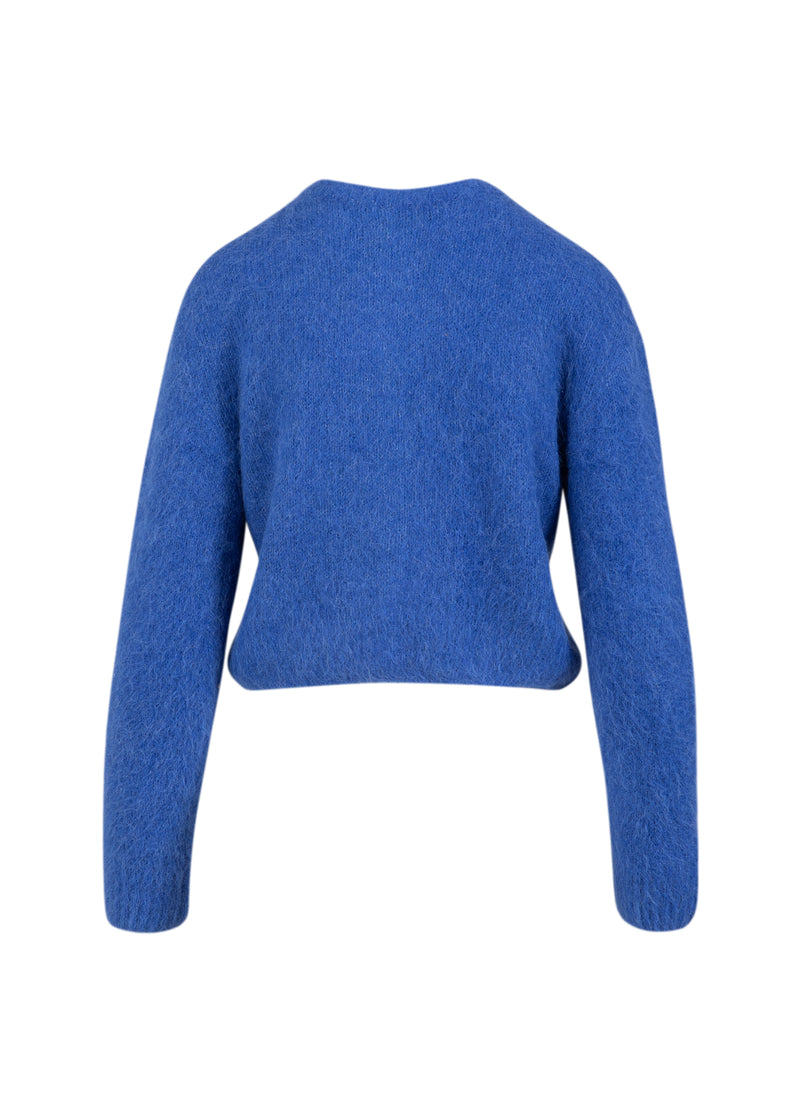 Coster Copenhagen CROPPED KNIT CARDIGAN Knitwear Rich blue - 583