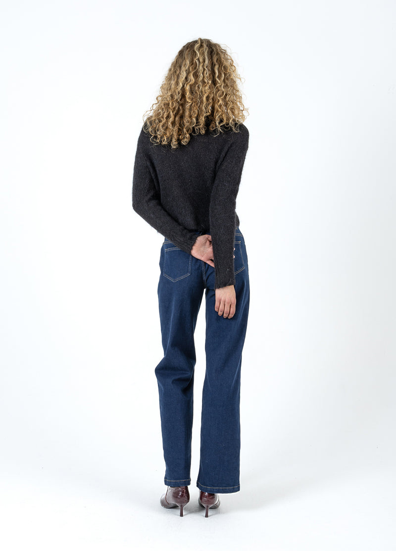 Coster Copenhagen CROPPED KNIT CARDIGAN IN ALPACA Knitwear Black - 100