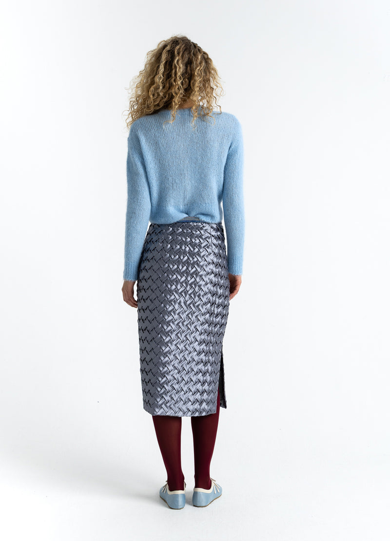 Coster Copenhagen CROPPED KNIT CARDIGAN IN ALPACA Knitwear Pastel blue - 538