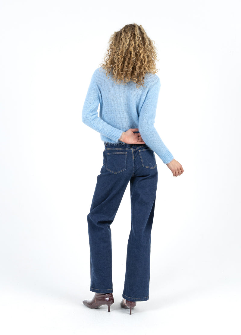Coster Copenhagen CROPPED KNIT CARDIGAN IN ALPACA Knitwear Pastel blue - 538
