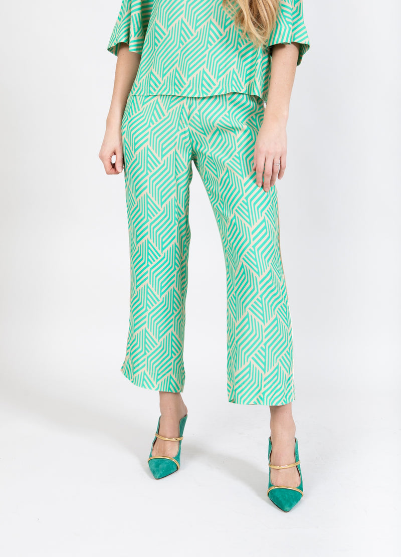 Coster Copenhagen CROPPED PANTS IN GRAPHIC PRINT - STELLA Pants Graphic print - 996