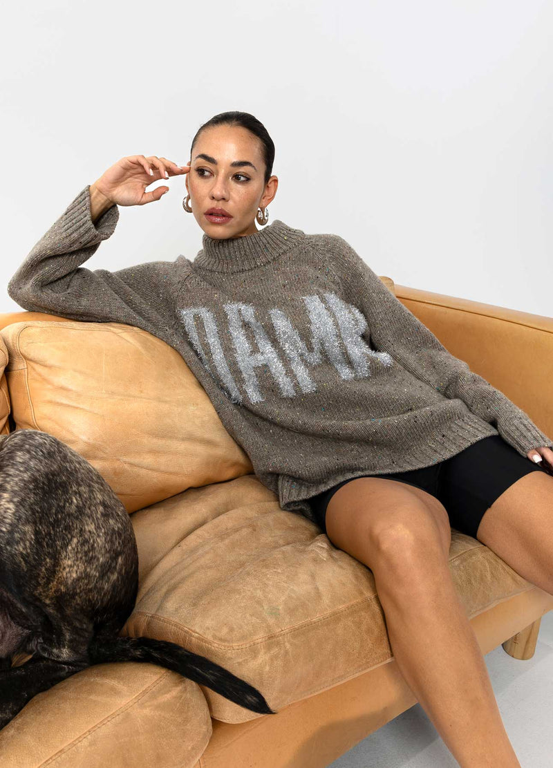 Coster Copenhagen DAMN KNIT Knitwear Taupe melange - 313