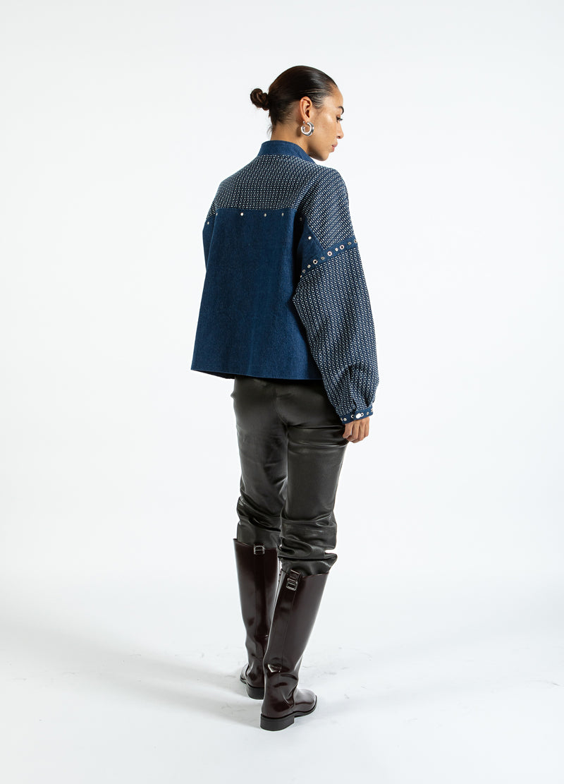 Coster Copenhagen DECORATED DENIM JACKET Outerwear Blue denim - 510