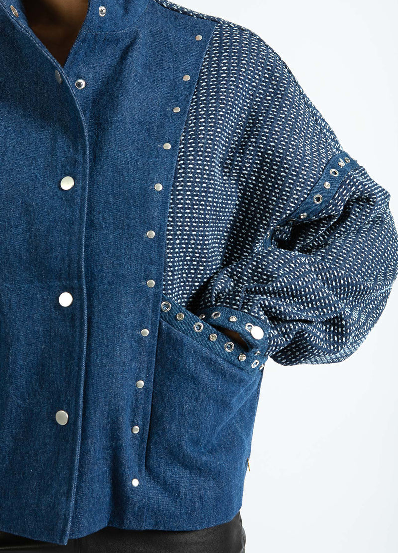 Coster Copenhagen DECORATED DENIM JACKET Outerwear Blue denim - 510