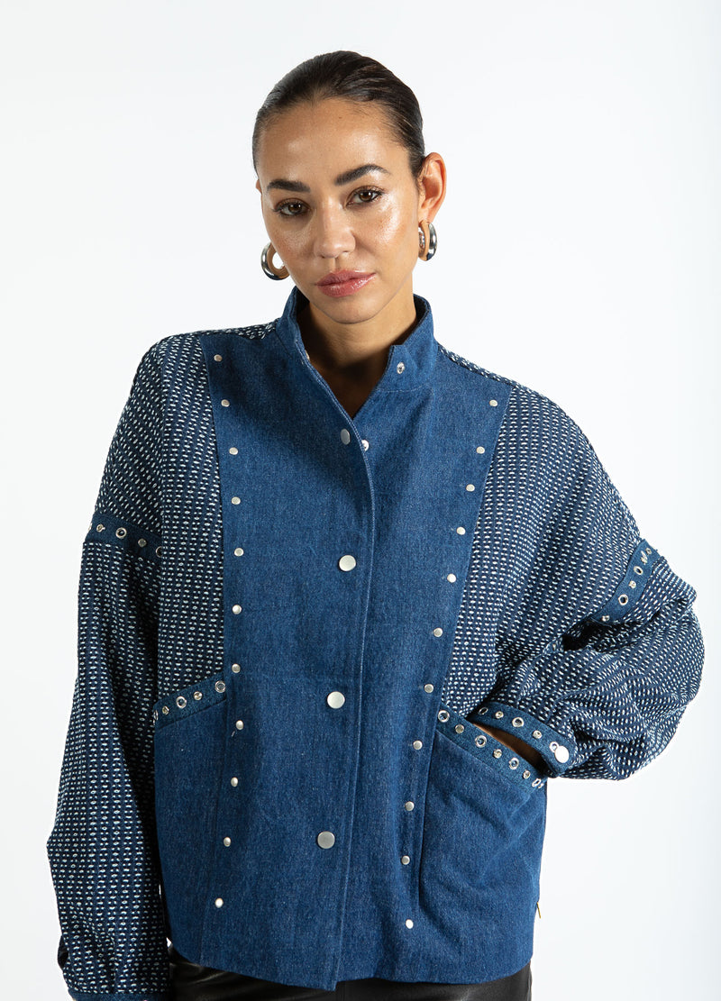 Coster Copenhagen DECORATED DENIM JACKET Outerwear Blue denim - 510