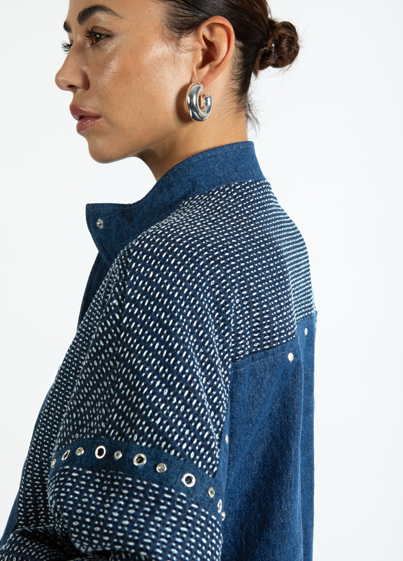 Coster Copenhagen DECORATED DENIM JACKET Outerwear Blue denim - 510