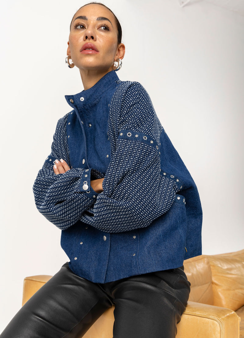 Coster Copenhagen DECORATED DENIM JACKET Outerwear Blue denim - 510