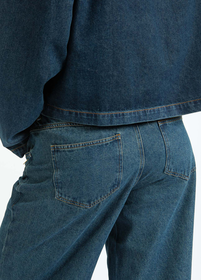 Coster Copenhagen DENIM PANTS - PETRA FIT Pants Dark Blue Denim - 571