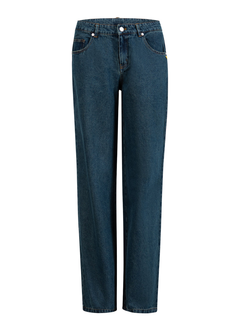 Coster Copenhagen DENIM PANTS - PETRA FIT Pants Dark Blue Denim - 571