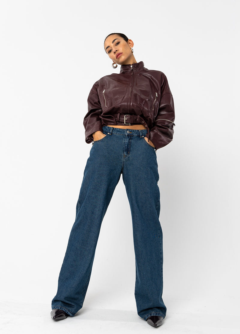 Coster Copenhagen DENIM PANTS - PETRA FIT Pants Dark Blue Denim - 571