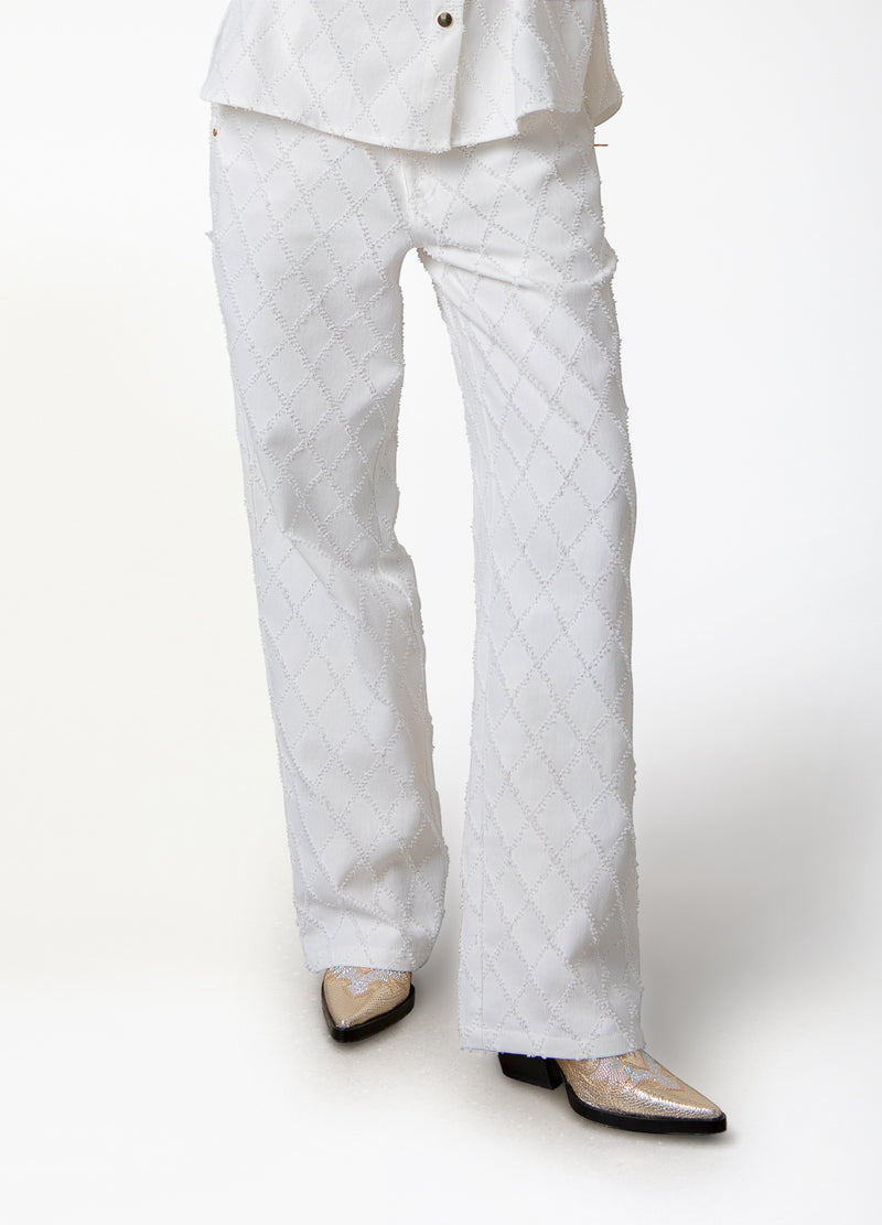 Coster Copenhagen DENIM PANTS WITH STRUCTURE - PETRA FIT Pants White - 200