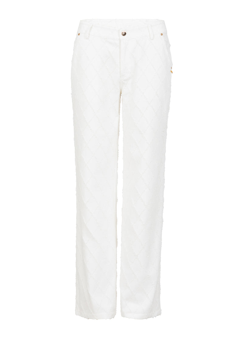 Coster Copenhagen DENIM PANTS WITH STRUCTURE - PETRA FIT Pants White - 200