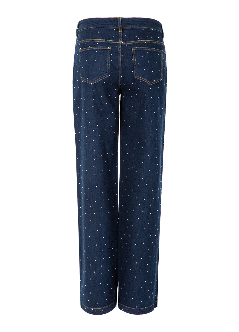 Coster Copenhagen DENIM PANTS WITH STUDS - PETRA FIT Pants Eclipse blue - 555