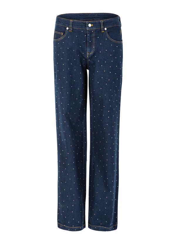 Coster Copenhagen DENIM PANTS WITH STUDS - PETRA FIT Pants Eclipse blue - 555