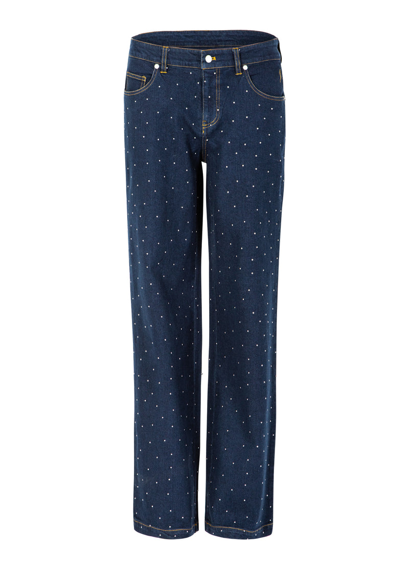 Coster Copenhagen DENIM PANTS WITH STUDS - PETRA FIT Pants Eclipse blue - 555