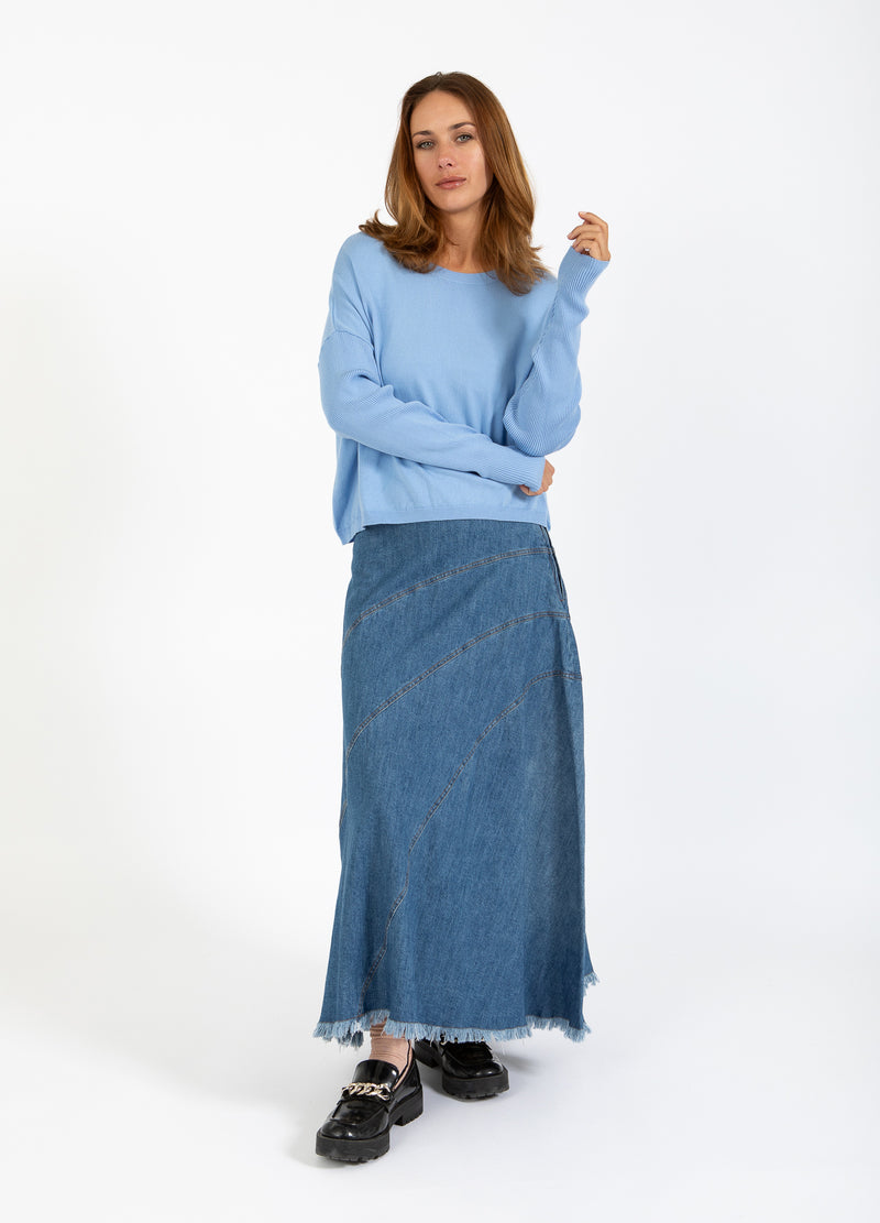 Coster Copenhagen DENIM SKIRT Skirt Denim blue - 550