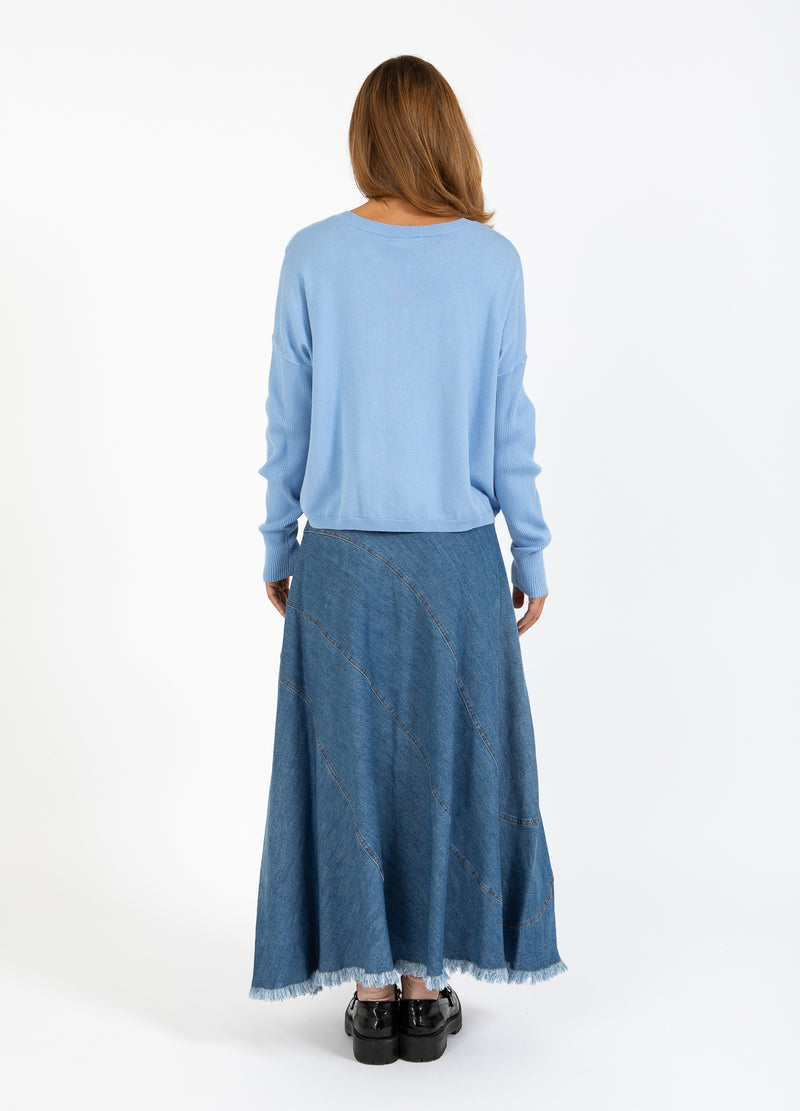 Coster Copenhagen DENIM SKIRT Skirt Denim blue - 550