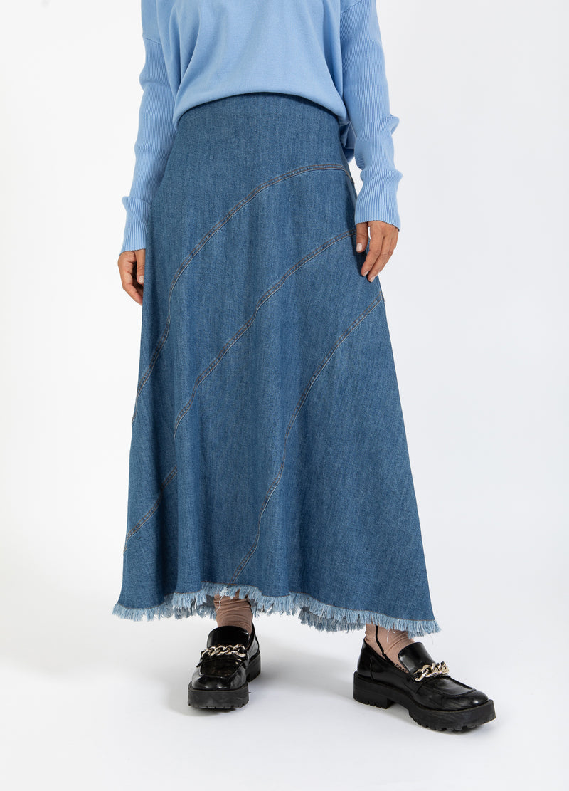 Coster Copenhagen DENIM SKIRT Skirt Denim blue - 550