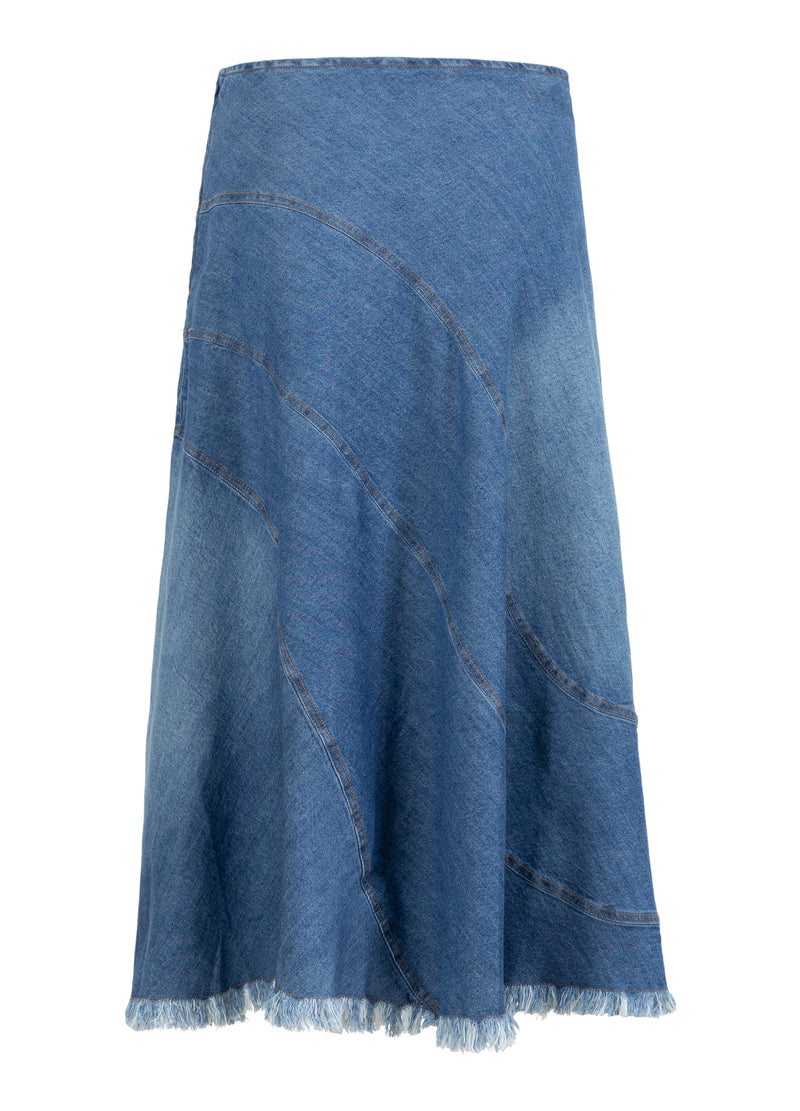 Coster Copenhagen DENIM SKIRT Skirt Denim blue - 550