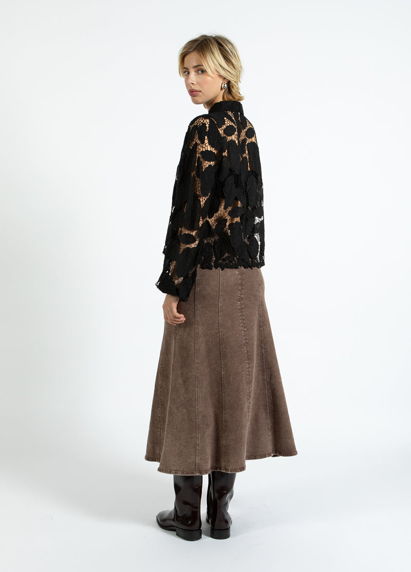 Coster Copenhagen DENIM SKIRT Skirt Taupe sand - 393
