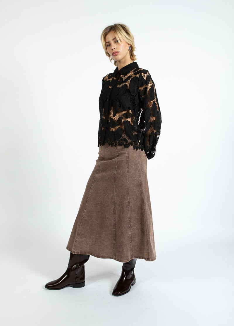 Coster Copenhagen DENIM SKIRT Skirt Taupe sand - 393