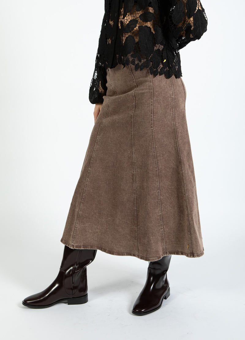 Coster Copenhagen DENIM SKIRT Skirt Taupe sand - 393