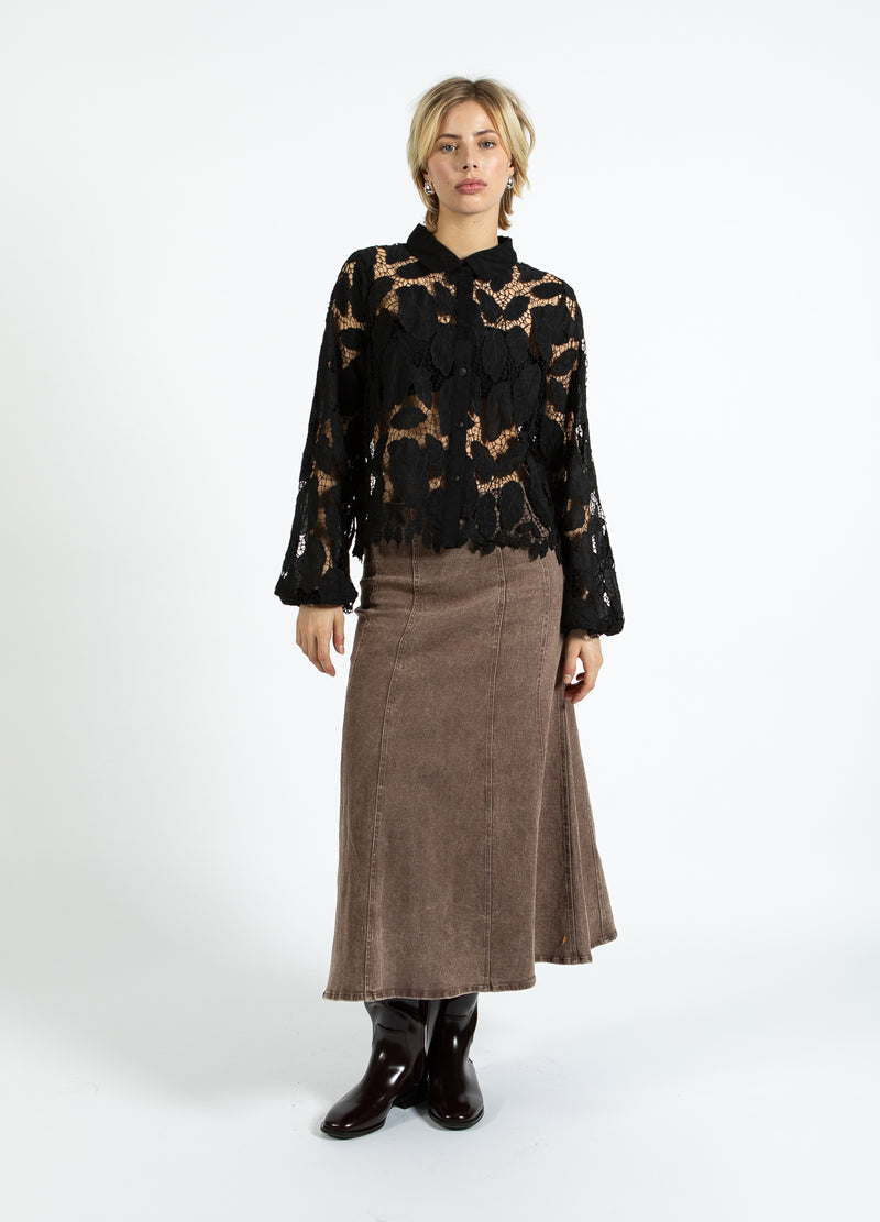 Coster Copenhagen DENIM SKIRT Skirt Taupe sand - 393