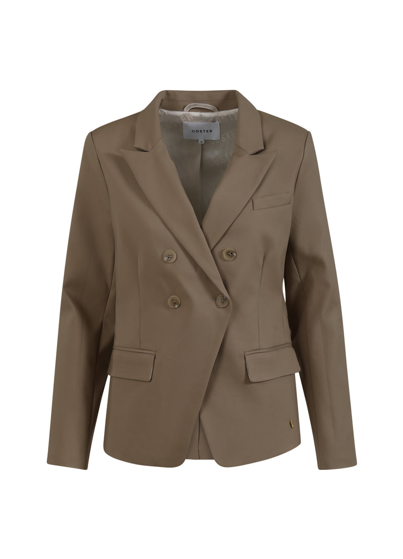 Coster Copenhagen DOUBLE-BREASTED BLAZER WITH PRACTICAL DETAILS Blazer Desert sand - 329