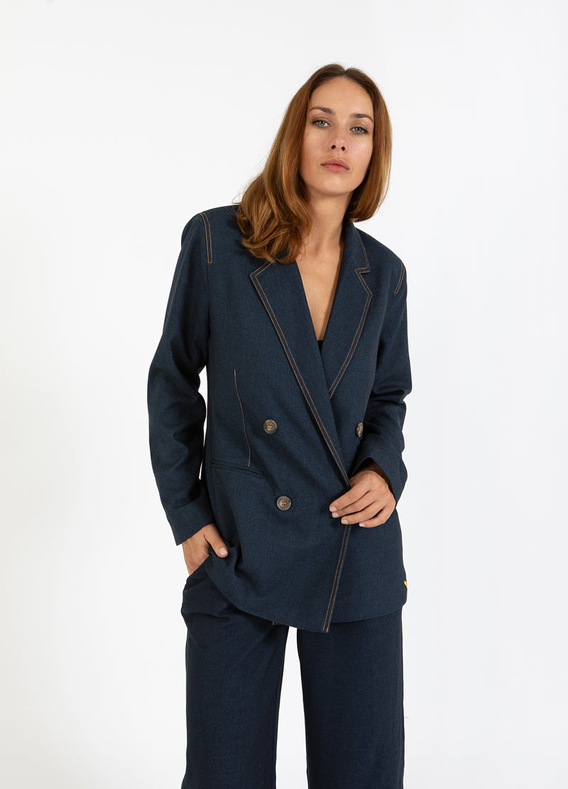 Coster Copenhagen DOUBLE BREASTED BLAZER Blazer Night blue - 513