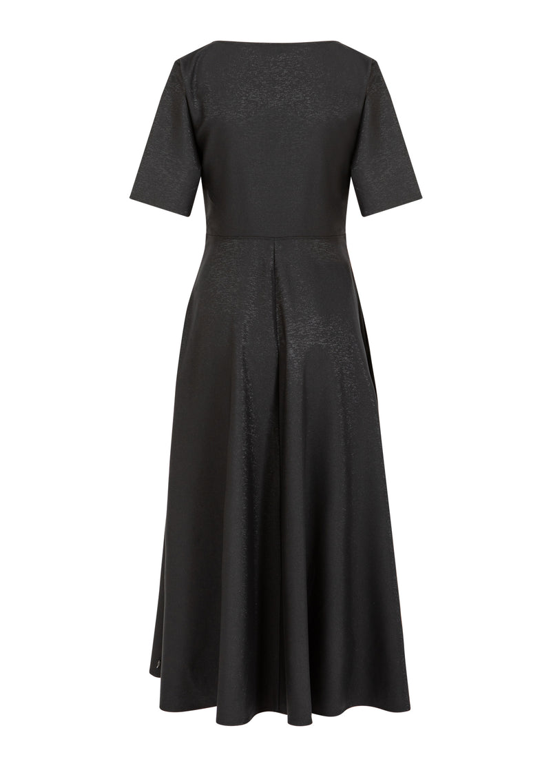 Coster Copenhagen DRAPED GLITTER DRESS Dress Black - 100