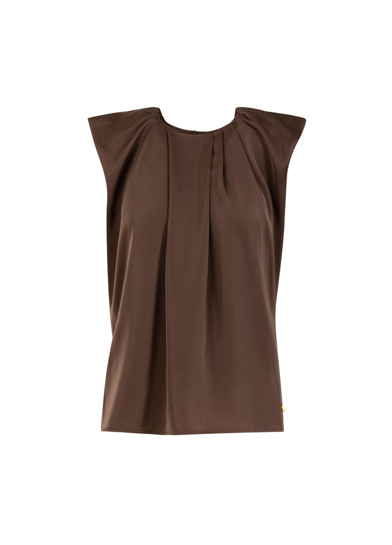 Coster Copenhagen DRAPED TOP Shirt/Blouse Warm brown - 367