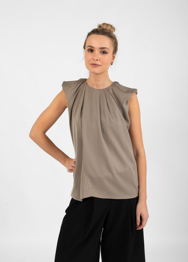 Coster Copenhagen DRAPPED TOP Shirt/Blouse Light mud - 355