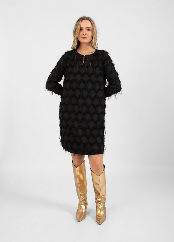 Coster Copenhagen DRESS IN FLUFFY LACE Dress Black - 100