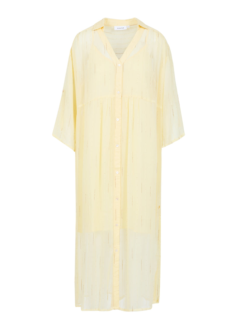 Coster Copenhagen DRESS IN GOLD LUREX Dress Butter yellow/gold lurex - 759