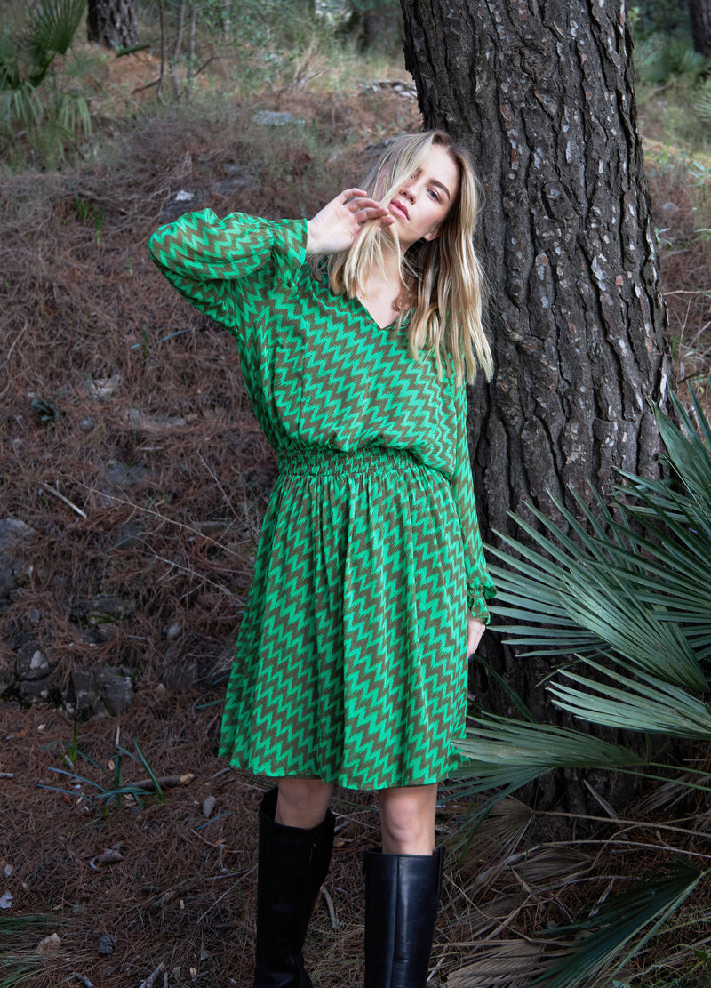 DRESS IN ZIG ZAG IKAT PRINT - Zig zag print costercopenhagen.com DRESS IN ZIG ZAG IKAT PRINT - Zig zag print costercopenhagen.com
