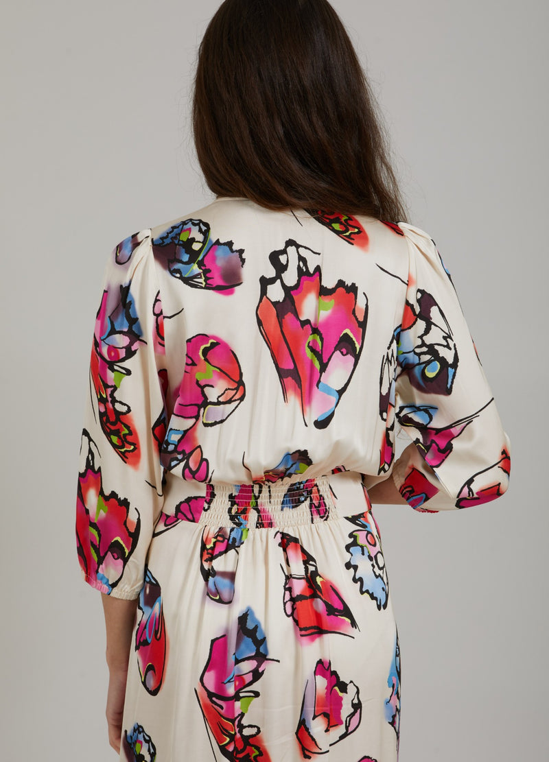Coster Copenhagen DRESS W. BUTTONS AND BUTTERFLY PRINT Dress Butterfly print - 907