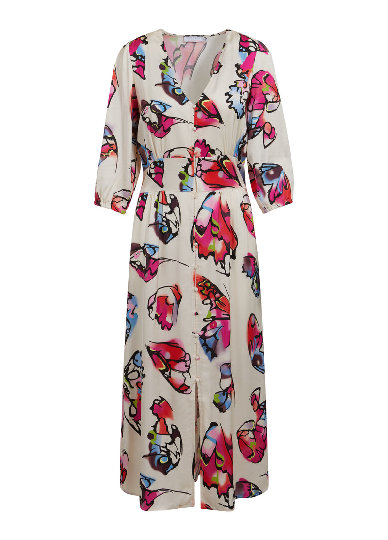 Coster Copenhagen DRESS W. BUTTONS AND BUTTERFLY PRINT Dress Butterfly print - 907