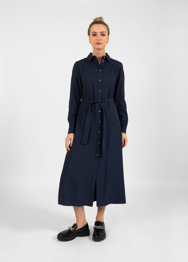 Coster Copenhagen DRESS WITH BELT Dress Dark blue - 579