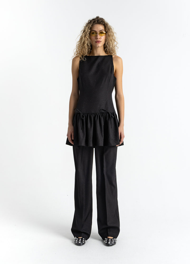 Coster Copenhagen DRESS WITH BOWS Dress Black - 100
