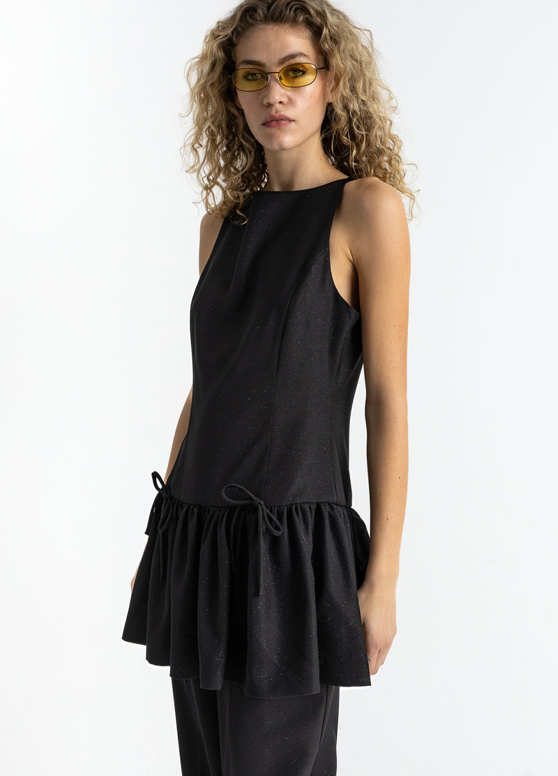 Coster Copenhagen DRESS WITH BOWS Dress Black - 100