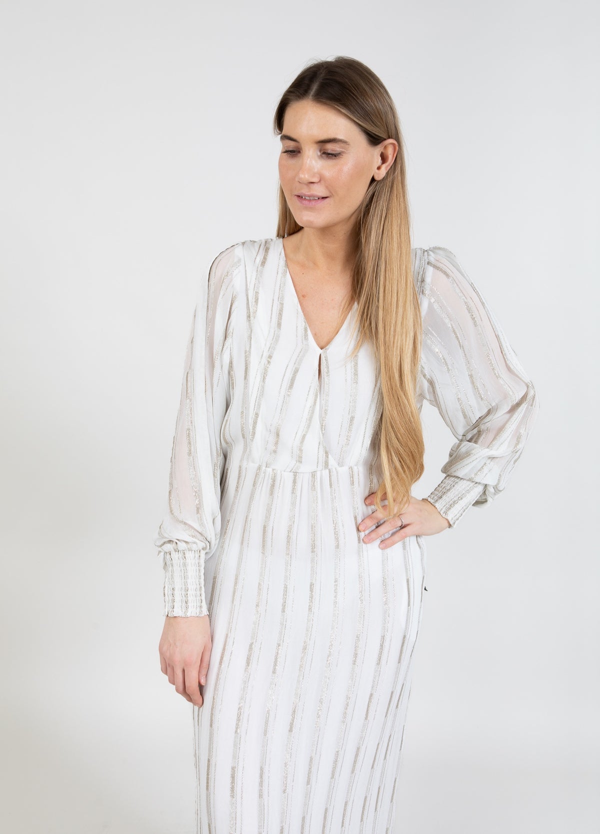 Lurex stripe dress hotsell